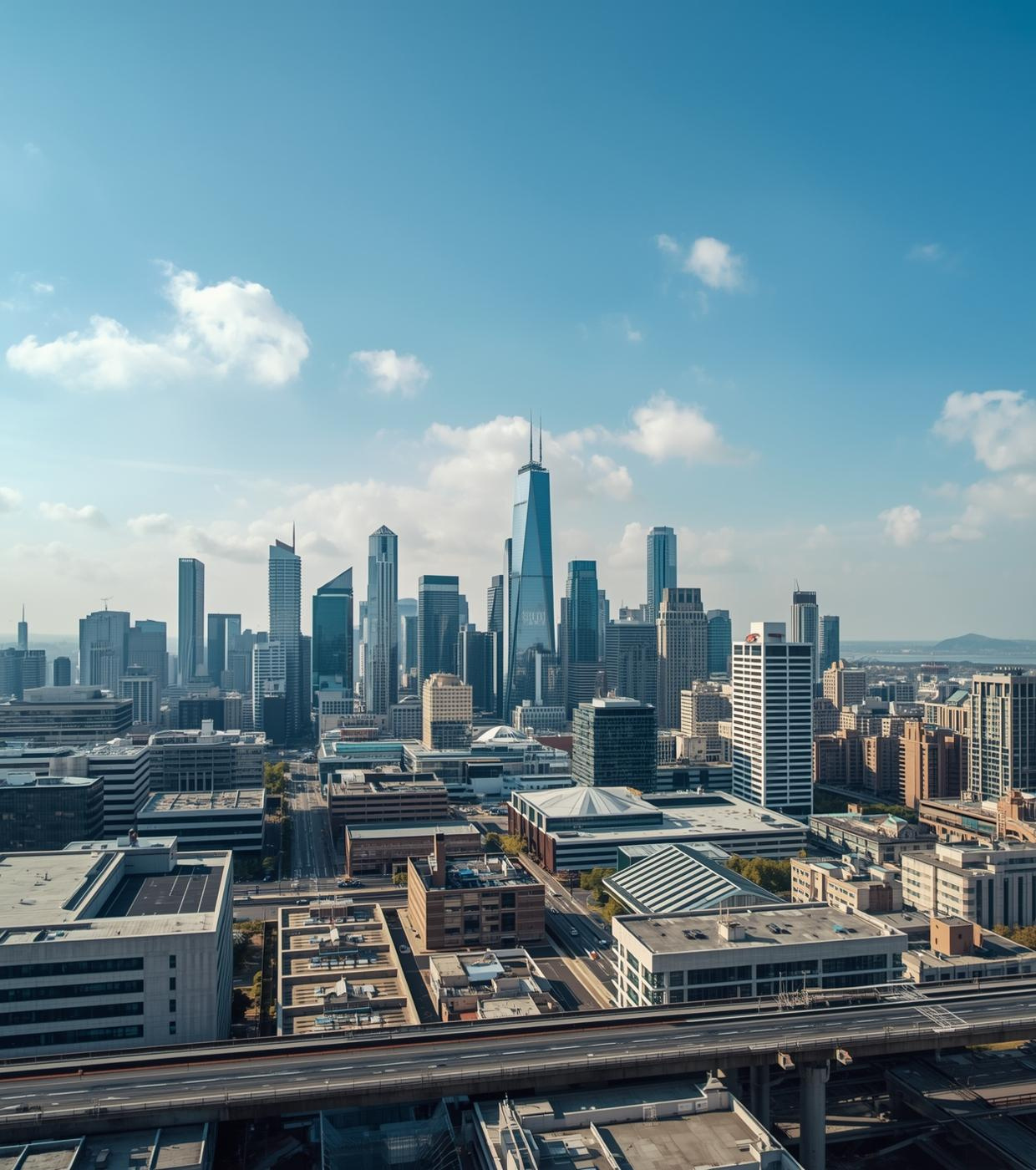 City infrastructure skyline